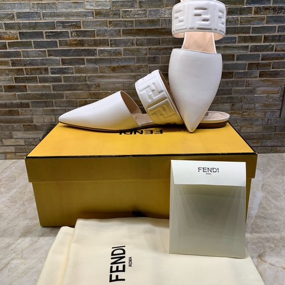 SOLD FENDI FF Flat Slide Mules - Picture 12 of 15